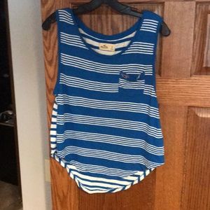 Hollister stripped tank top